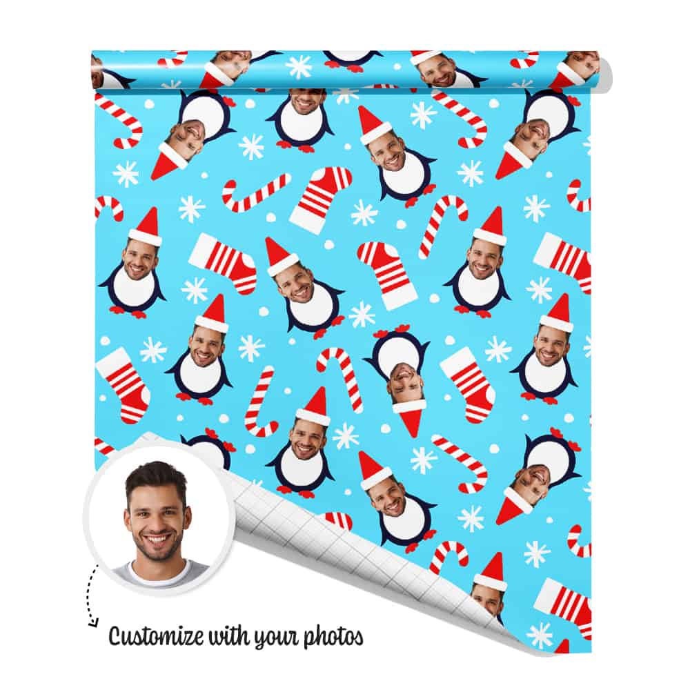 penguin wrapping paper